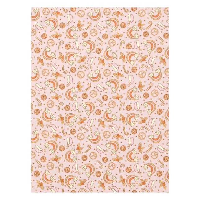 Niedlich Rosa Retro Tischdecke (Vorderseite)