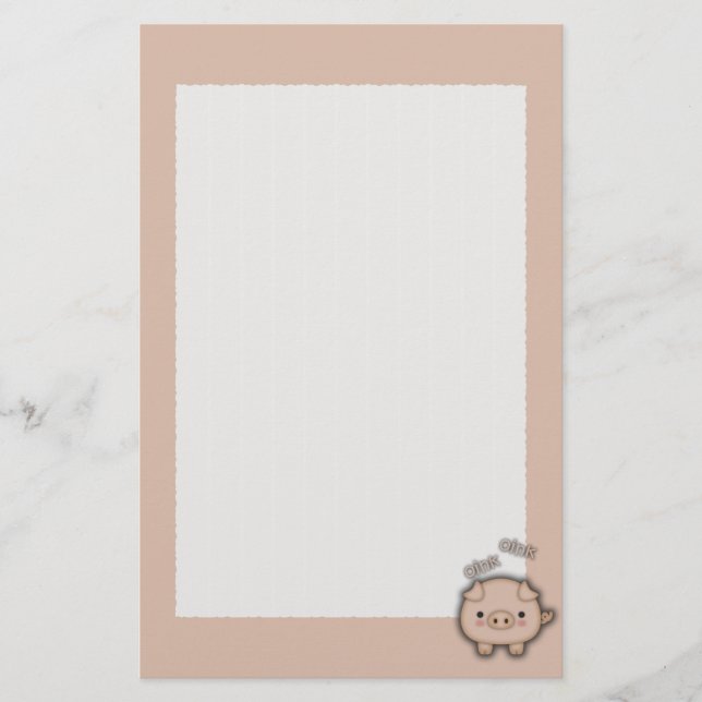 Niedlich rosa Rosa Rosa Briefpapier (Vorderseite)