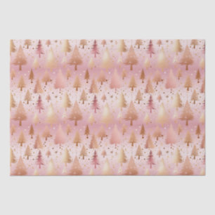 Niedlich rosa Rose Gold Treppen Festivals Muster Seidenpapier