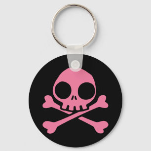 Niedlich rosa Skull Schlüsselanhänger