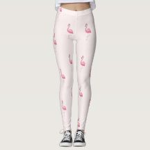 Niedlich rosa stehende Flamingo-Leggings