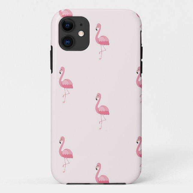 Niedlich rosa stehendes Flamingo Case-Mate iPhone Hülle (Rückseite)
