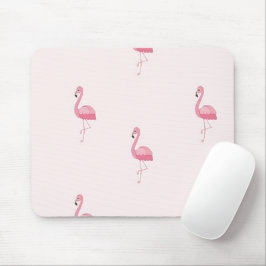 Niedlich rosa stehendes Flamingo Mousepad