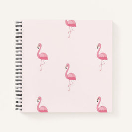 Niedlich rosa stehendes Flamingo Notizbuch