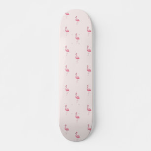 Niedlich rosa stehendes Flamingo Skateboard