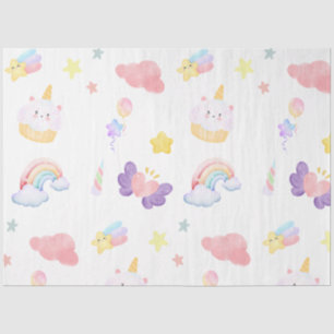 Niedlich rosa, süßer Kuchen, unicorn Regenbogen Mu Seidenpapier
