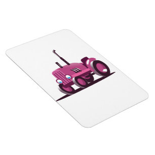 Niedlich rosa Traktor Magnet