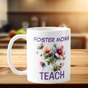 Niedlich-rosa- und Indigo-FOSTER-MAMAS LEHREN Kaffeetasse