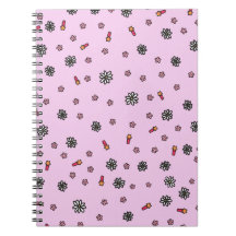 Niedlich rosa und weiße Blumen mit rosa Sternen