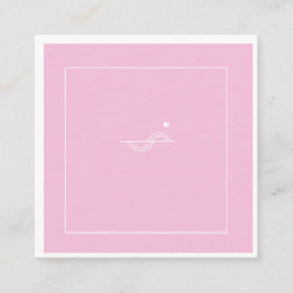 Niedlich-rosa-Visitenkarte Quadratische Visitenkarte