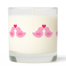 Niedlich rosa Vögel und rotes Herz