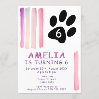 Niedlich rosa Wasserfarbe Schlaglicht Kindergeburt Einladung