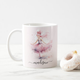 Niedlich rosa Weihnachtsballerinschrift Kaffeetasse