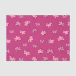 Niedlich rosafarbenes Blumengewebe Seidenpapier