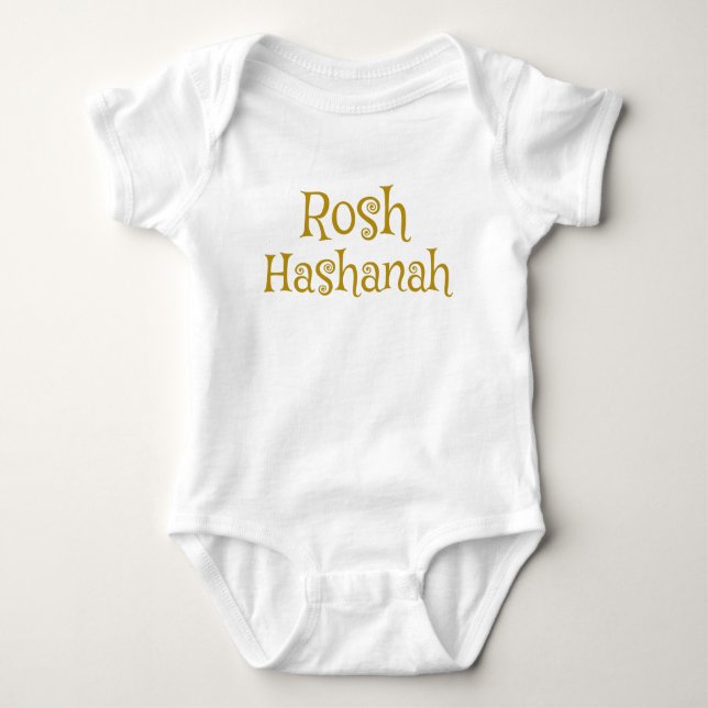 Niedlich Rosh Hashanah Design Baby Strampler (Vorderseite)