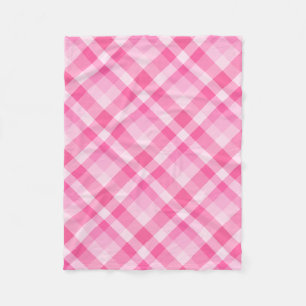 Niedlich Rosy Rosa Kariertes Muster Kleines Fleece