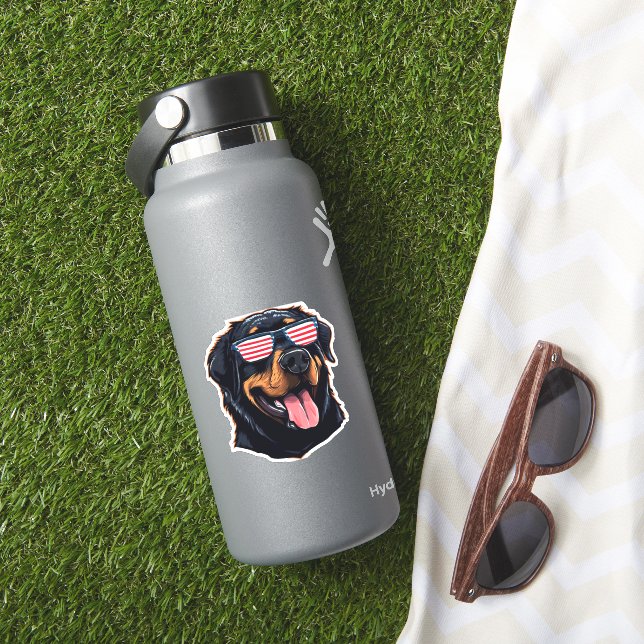Niedlich Rottweiler Puppy Aufkleber (HydroFlask Insitu)