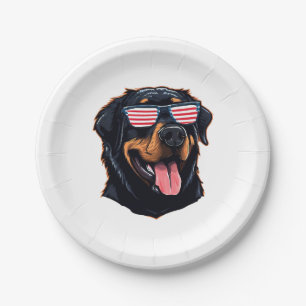 Niedlich Rottweiler Puppy Pappteller