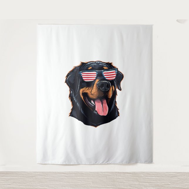 Niedlich Rottweiler Puppy Wandteppich (Vorderseite)