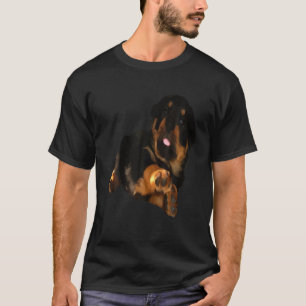 Niedlich Rottweiler Welpenvector T-Shirt