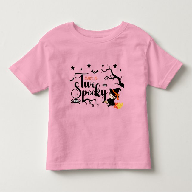 Niedlich Rotzunge zwei schokes rosa Halloween Kleinkind T-shirt (Vorderseite)