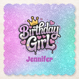 Niedlich Royal Birthday Girl Party Paper Untersetz Untersetzer