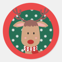 Niedlich Rudolph Reindeer Christmas Red Green