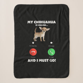 Niedlich ruft mein Chihuahua und ich muss gehen Sherpadecke