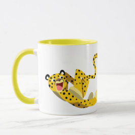 Niedlich Running Cartoon Cheetah Tasse