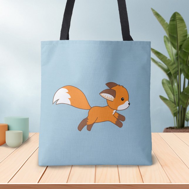 Niedlich Running Fox auf blau (Von Creator hochgeladen)
