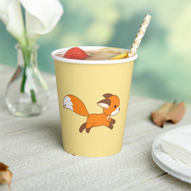 Niedlich Running Fox Pappbecher (In Situ)