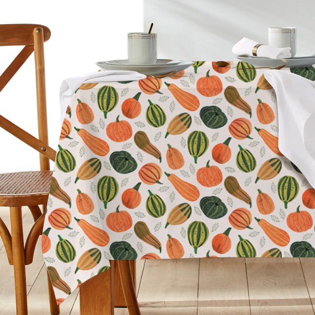 Niedlich rustikales Kürbismuster aus Erntedank Tischdecke (Cute Rustic Thanksgiving pumpkin pattern Tablecloth)