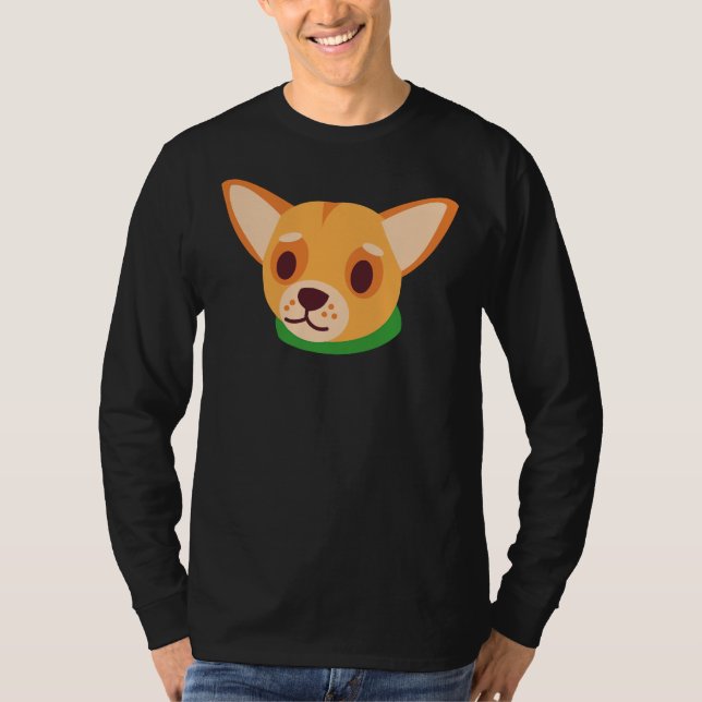 Niedlich Sad Chihuahua Pattern T-Shirt (Vorderseite)
