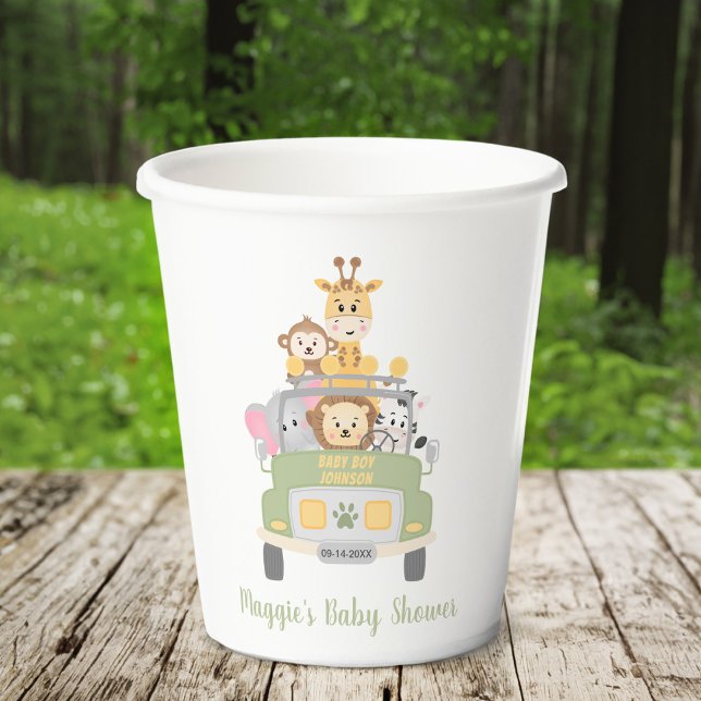 Niedlich Safari Animal Baby Dusche Pappbecher (Von Creator hochgeladen)