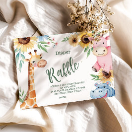 Niedlich Safari Animal Greenery Baby Dusche Begleitkarte