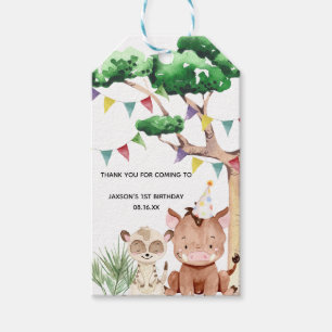 Niedlich Safari Baby Warthog & Meerkat Vielen Dank Geschenkanhänger