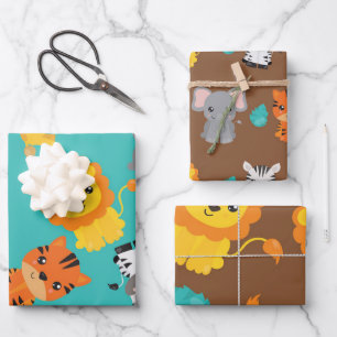 Niedlich Safari Geschenkpapier Set