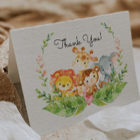 Niedlich Safari Jungle Babydusche Vielen Dank