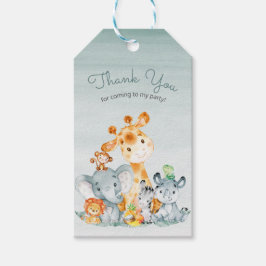 Niedlich Safari Jungle Tiere Wasserfarbe Vielen Da Geschenkanhänger