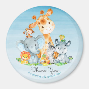 Niedlich Safari Jungle Tiere Wasserfarbe Vielen Da Magnet