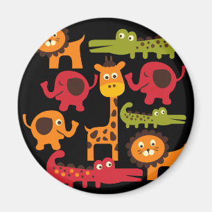 Niedlich Safari Jungle Zoo Tiere drucken Geschenke Magnet