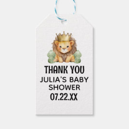 Niedlich Safari King Lion Baby Dusche Vielen Dank Geschenkanhänger