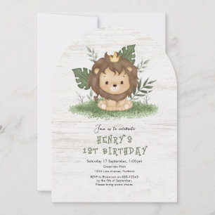 Niedlich Safari Lion Kindergeburtstag Einladung