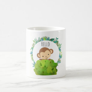 Niedlich Safari Monkey Hallo Kaffeetasse