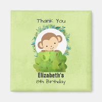 Niedlich Safari Monkey zum Geburtstag Danke