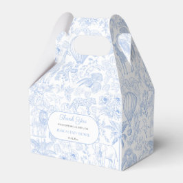 Niedlich Safari Toile de Jouy Blue Baby Dusche Gef Geschenkschachtel