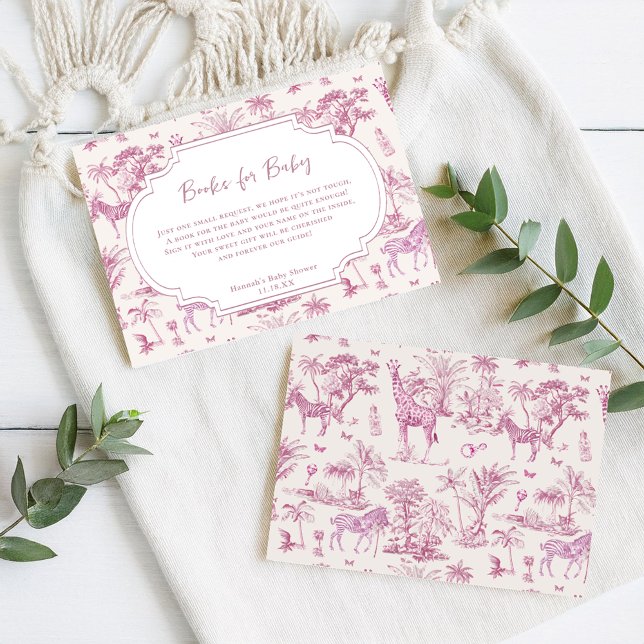 Niedlich Safari Toile de Jouy | Buchanfrage Begleitkarte (Von Creator hochgeladen)