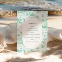 Niedlich Safari Toile de Jouy | Mint Baby Dusche