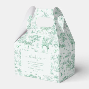 Niedlich Safari Toile de Jouy   Mint Baby Duwer Ge Geschenkschachtel