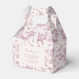 Niedlich Safari Toile de Jouy | Pink Baby Dusche G Geschenkschachtel